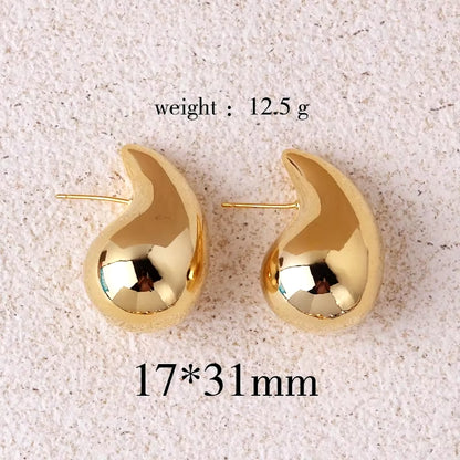 Extra Large Drop Earring Oversized Chunky Hoop Earrings for Women Girl Lightweight Hypoallergenic Gold Plated Big Earrings